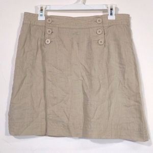Max Studio Tan Linen Short Skirt - 10